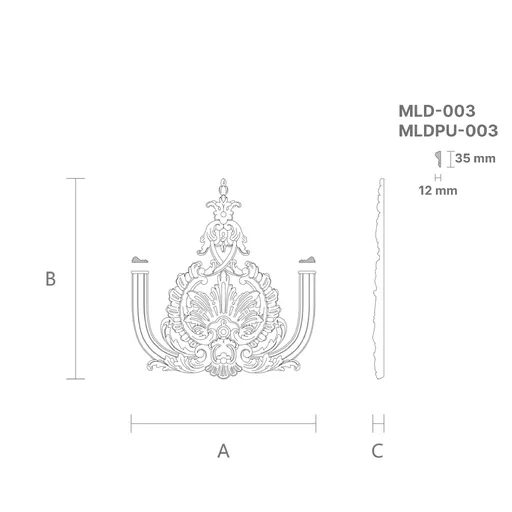 N-382 Ornamental handcrafted applique